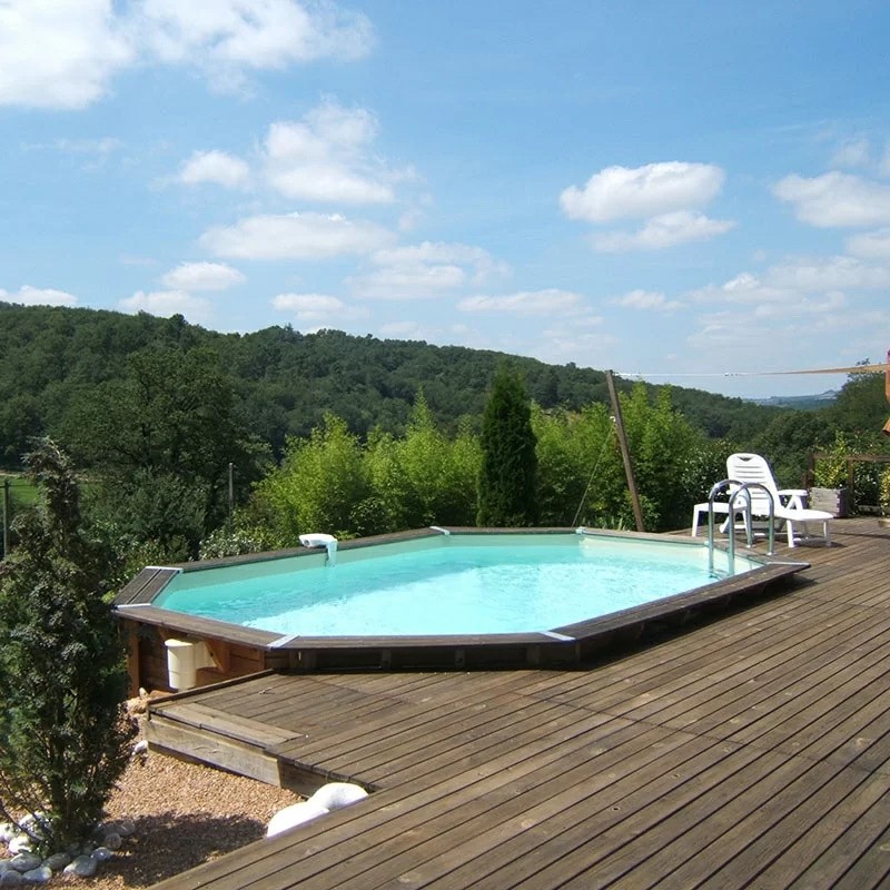 Achetez votre piscine bois OCEA 400×610 H130 cm à Amplepuis — 4 889 € livraison incluse financement possible 