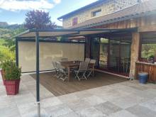 Notre zone d'activité pour ce service Pose de pergola bioclimatique adossée 4x3 mètres avec rideaux motorisés