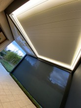 Notre zone d'activité pour ce service Pergola bioclimatique design avec spots et éclairage intégré